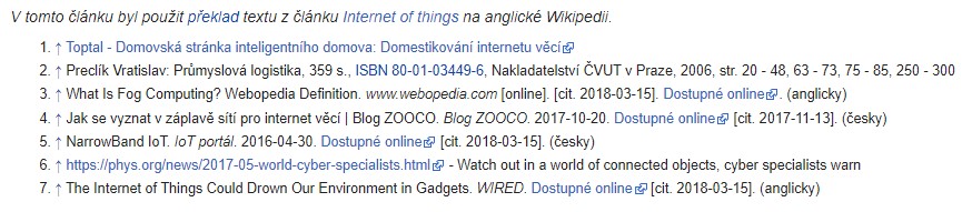 Zdroje webových stránek Wikipedie