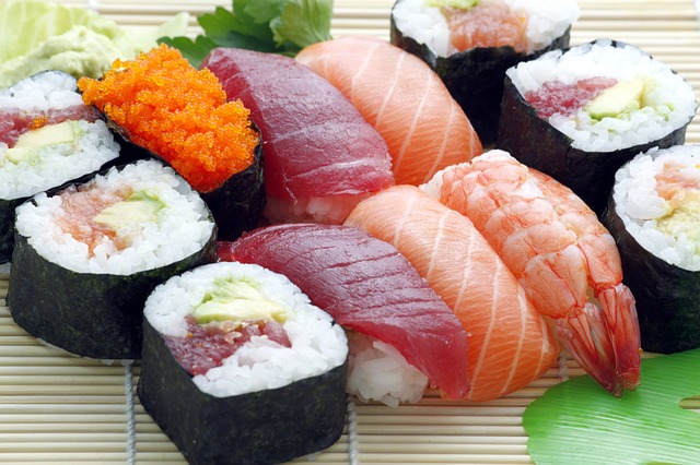 Losos recept: japonské sushi
