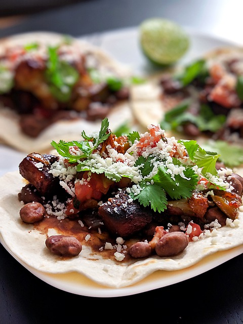 Mexické tacos s fazolemi