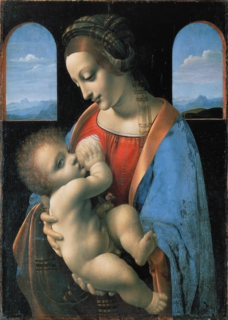 Obraz Leonarda da Vinciho - Madona