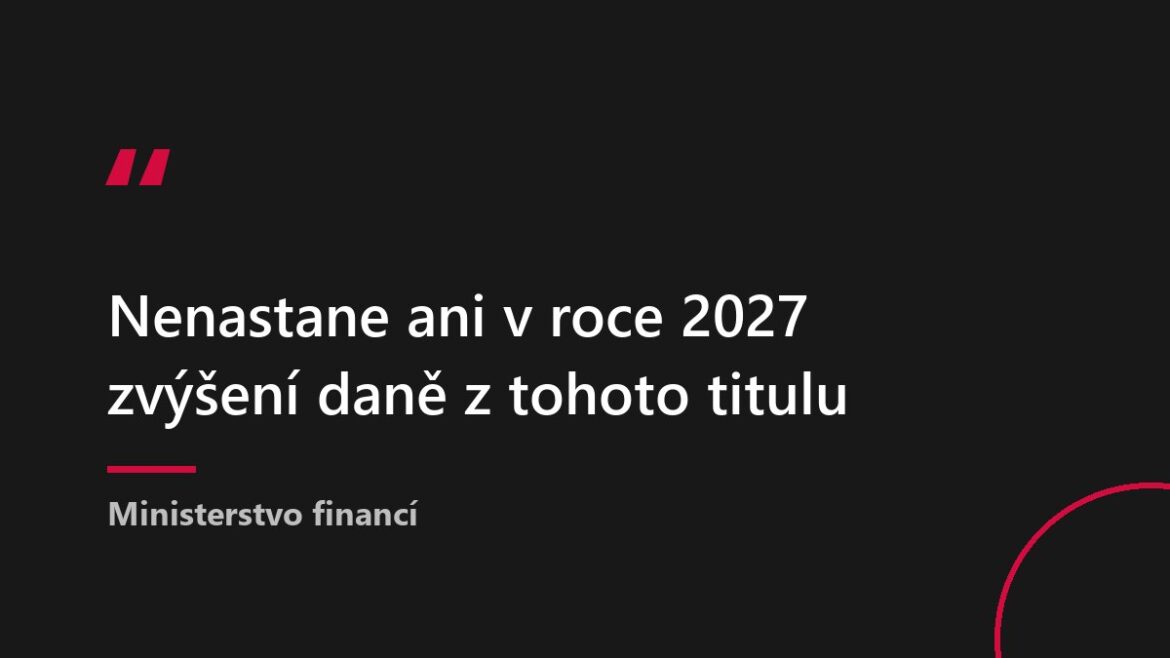 Citace Ministerstva financí o dani z nemovitých věcí