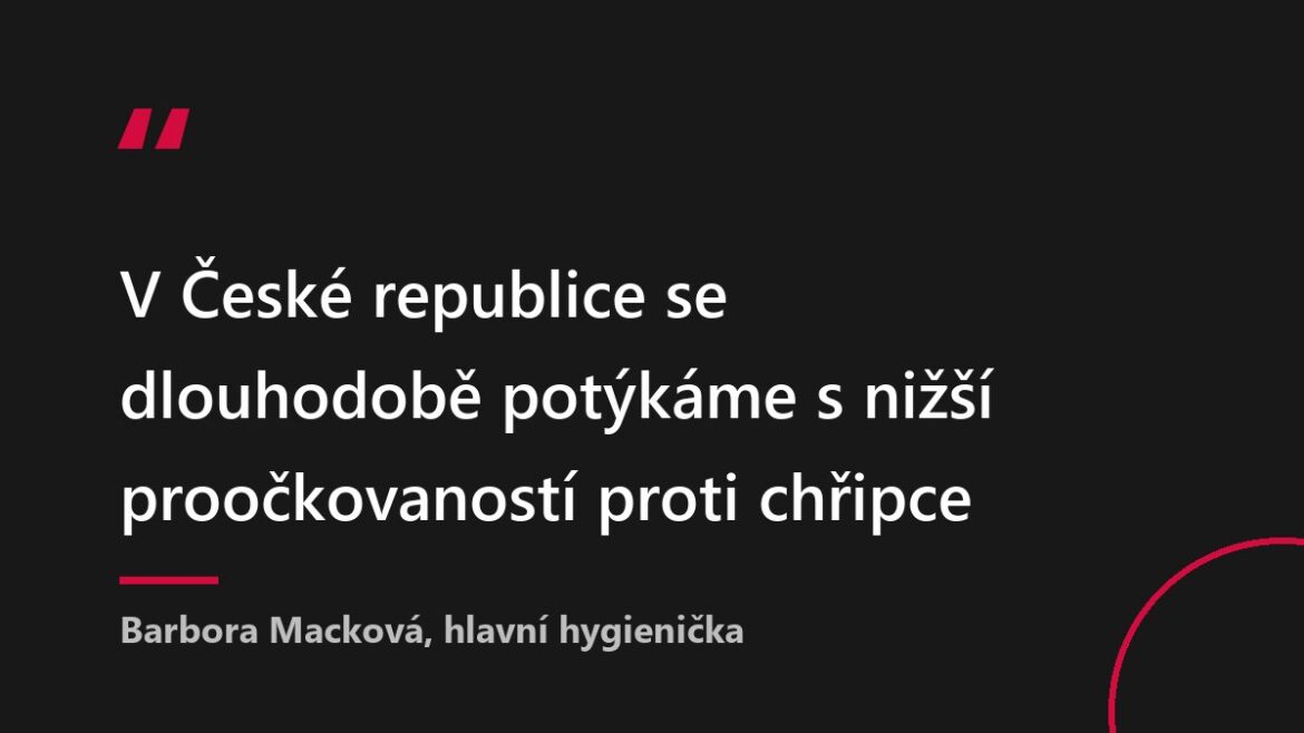 Citace hlavní hygieničky Barbory Mackové o nízké proočkovanosti proti chřipce